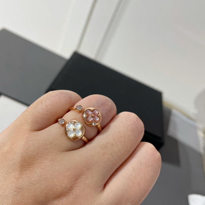 [⭐⭐JeweliWhal]SUN 1 DIAMOND PINK MOP RING