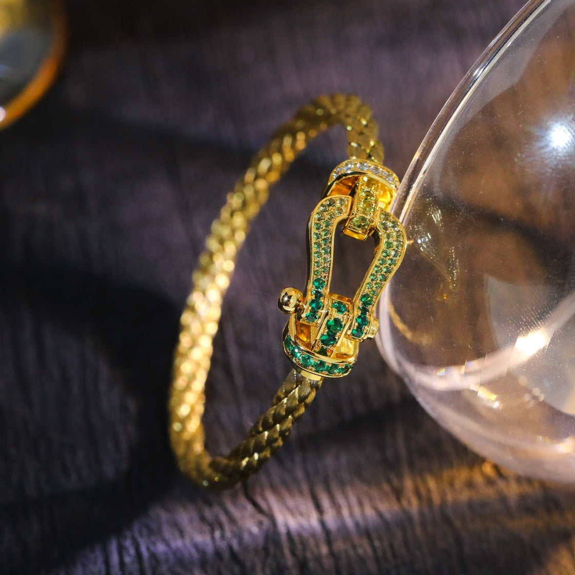 [⭐⭐JeweliWhal]FORCE 10 GOLD GREEN DIAMOND PAVED