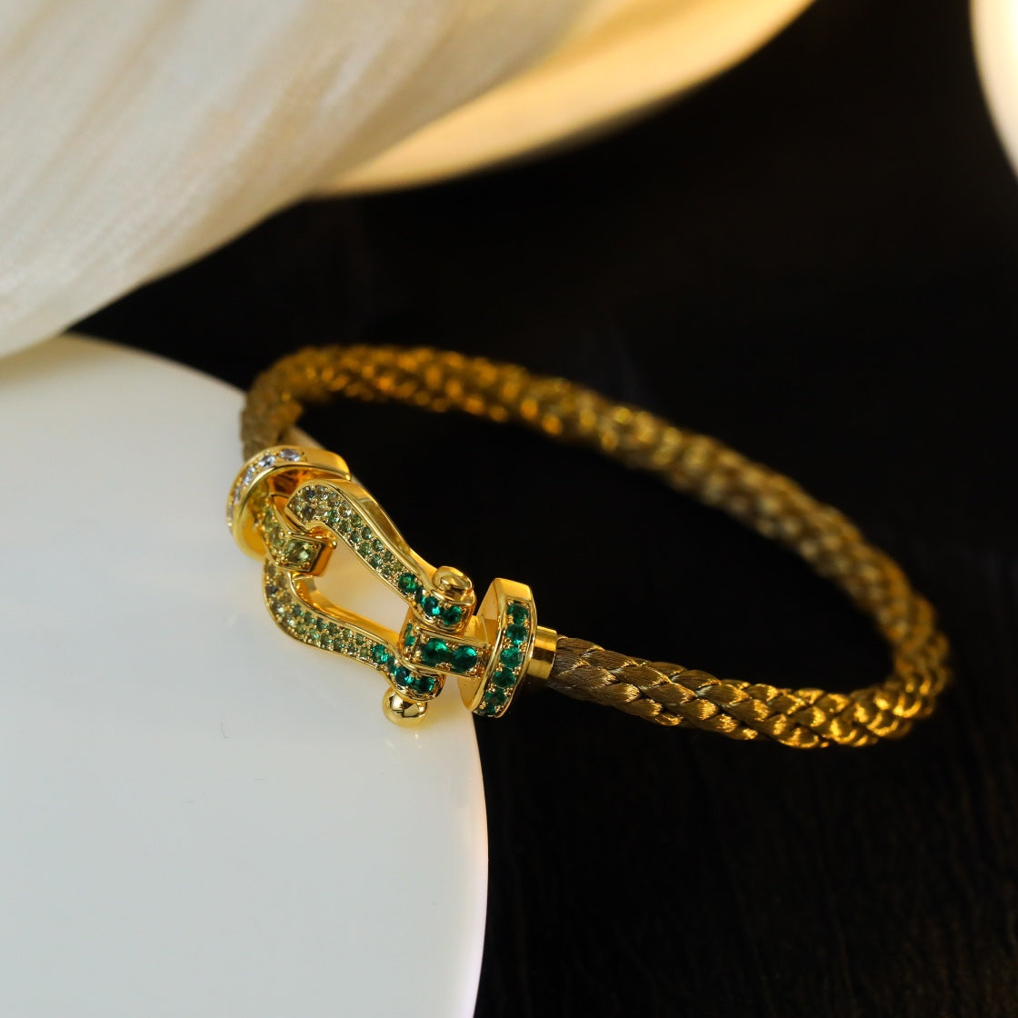 [⭐⭐JeweliWhal]FORCE 10 GOLD GREEN DIAMOND PAVED
