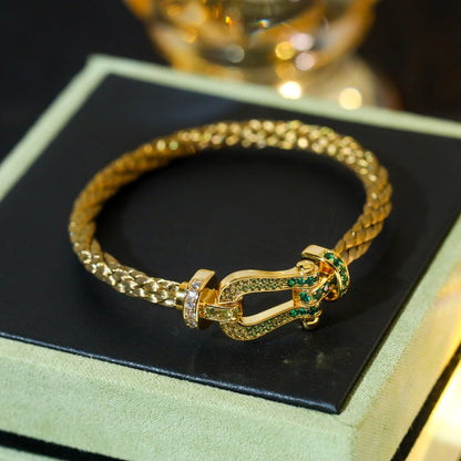 [⭐⭐JeweliWhal]FORCE 10 GOLD GREEN DIAMOND PAVED