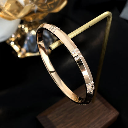 [JeweliWhal]ATLAS BRACELET 6MM DIAMOND PINK GOLD