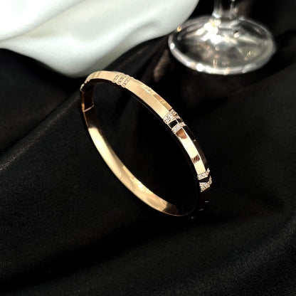 [JeweliWhal]ATLAS BRACELET 6MM DIAMOND PINK GOLD