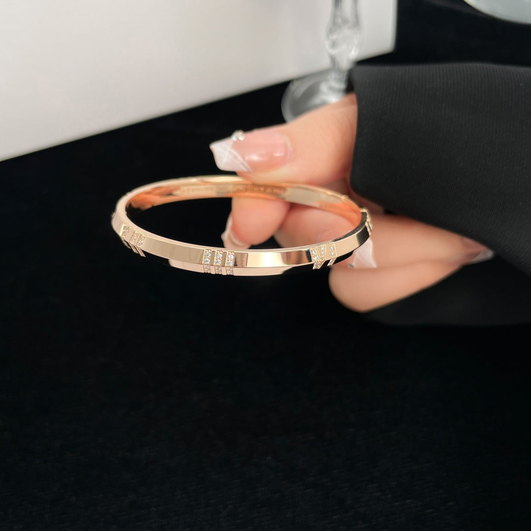 [JeweliWhal]ATLAS BRACELET 6MM DIAMOND PINK GOLD