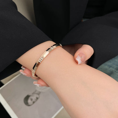 [JeweliWhal]ATLAS BRACELET 6MM DIAMOND PINK GOLD