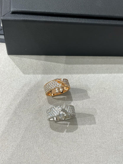[⭐⭐JeweliWhal]LIENS EVIDENCE DIAMANT-PAVÉ-RING