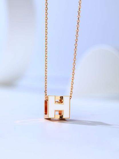 [⭐⭐JeweliWhal]H CAGE PINK GOLD NECKLACE