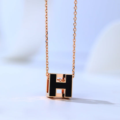 [⭐⭐JeweliWhal]H CAGE PINK GOLD NECKLACE