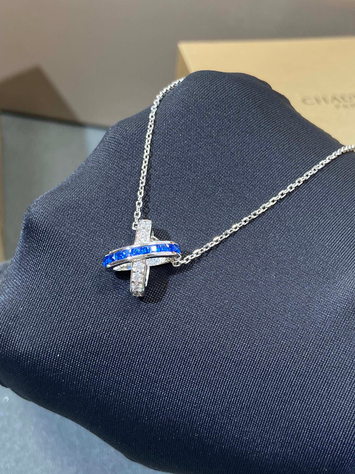[⭐⭐JeweliWhal]LIENS DIAMOND SILVER NECKLACE