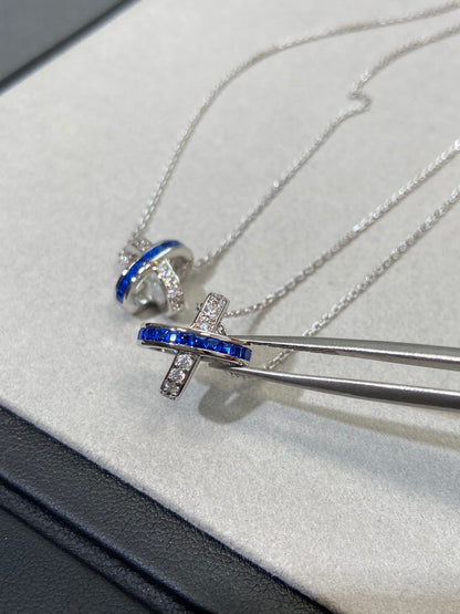 [⭐⭐JeweliWhal]LIENS DIAMOND SILVER NECKLACE