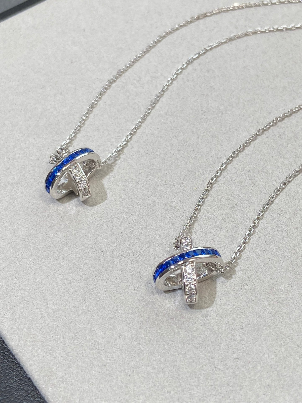 [⭐⭐JeweliWhal]LIENS DIAMOND SILVER NECKLACE