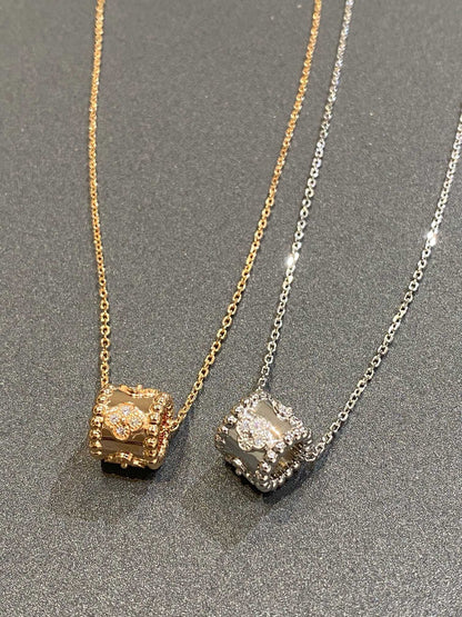 [⭐⭐JeweliWhal]PERLEE ANHÄNGER SILBER DIAMANT-HALSKETTE