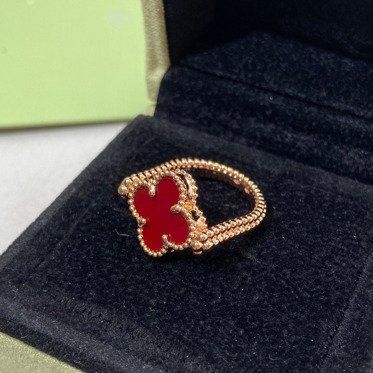 [⭐⭐JeweliWhal]CLOVER WENDBARER RING IN ROSÉGOLD
