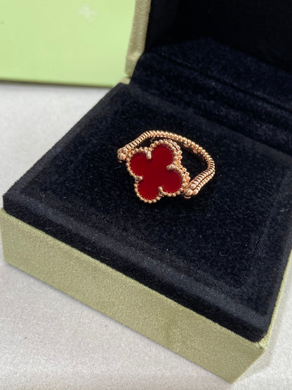 [⭐⭐JeweliWhal]CLOVER WENDBARER RING IN ROSÉGOLD