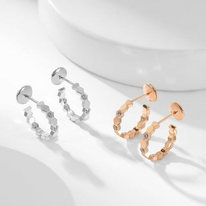 [⭐⭐JeweliWhal]BEE LOVE DIAMOND HOOP EARRINGS