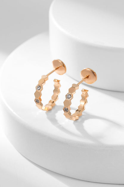 [⭐⭐JeweliWhal]BEE LOVE DIAMOND HOOP EARRINGS