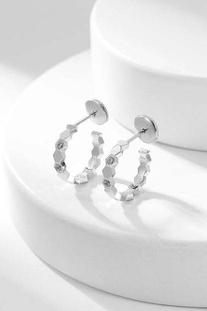 [⭐⭐JeweliWhal]BEE LOVE DIAMOND HOOP EARRINGS