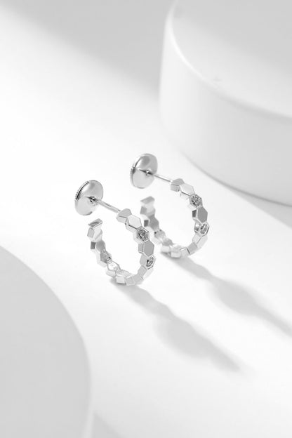 [⭐⭐JeweliWhal]BEE LOVE DIAMOND HOOP EARRINGS