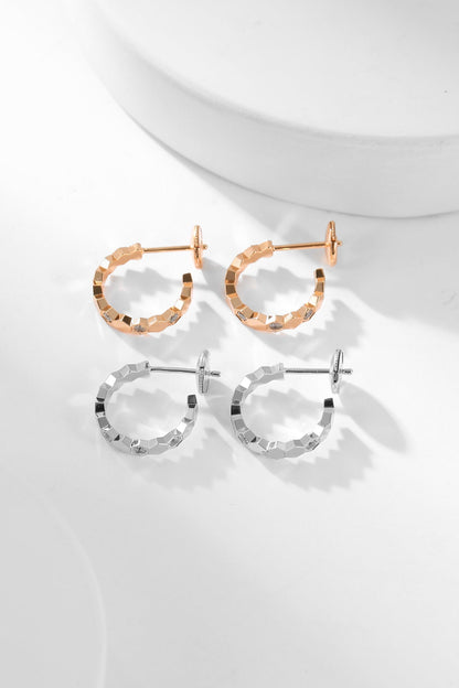 [⭐⭐JeweliWhal]BEE LOVE DIAMOND HOOP EARRINGS