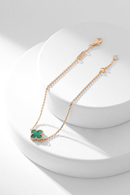[⭐⭐JeweliWhal]CLOVER BRACELET MALACHITE 1 MOTIF