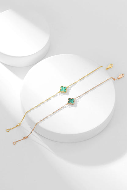 [⭐⭐JeweliWhal]CLOVER BRACELET MALACHITE 1 MOTIF