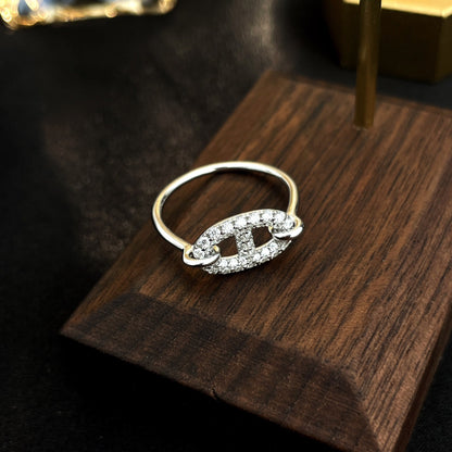 [⭐⭐JeweliWhal]RONDE SMALL SILVER DIAMOND RING
