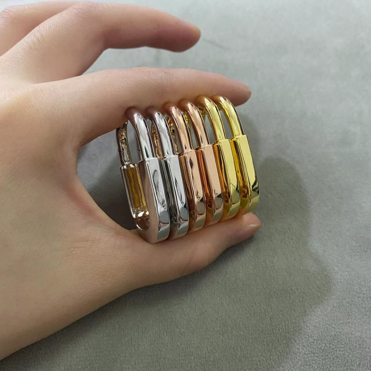 [JeweliWhal]LOCK MEDIUM EARRINGS