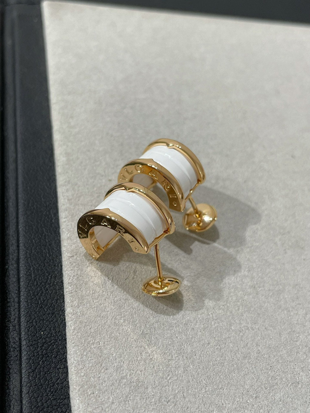[⭐⭐JeweliWhal]ZERO 1 PINK GOLD CERAMIC EARRINGS