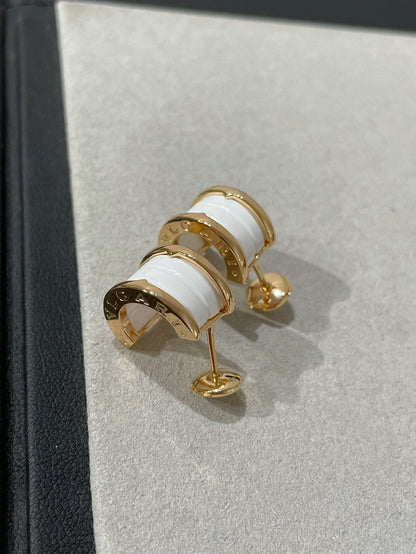 [⭐⭐JeweliWhal]ZERO 1 PINK GOLD CERAMIC EARRINGS