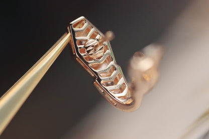 [⭐⭐JeweliWhal]SERPENT OHRRINGE AUS ROSÉGOLD MIT DIAMANTEN