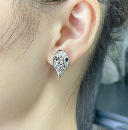 [⭐⭐JeweliWhal]SERPENT DIAMOND STUD EARRINGS