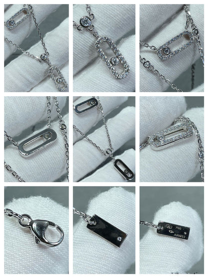 [⭐⭐JeweliWhal]MOVE 2 ROW DIAMOND NECKLACE