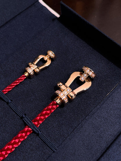 [⭐⭐JeweliWhal]FORCE 10 HALF DIAMOND PINK GOLD RED CORDERI LARGE AND MEDIUM MODEL