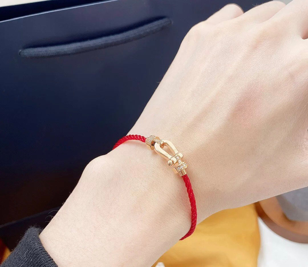 [⭐⭐JeweliWhal]FORCE 10 HALF DIAMOND PINK GOLD RED CORDERI LARGE AND MEDIUM MODEL