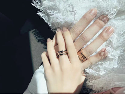 [⭐⭐JeweliWhal]ZERO 1 ROCK BLACK CERAMIC PINK GOLD LARGE MODEL