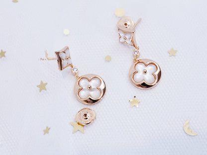 [⭐⭐JeweliWhal]STAR AND SUN PINK GOLD MOP DROP EARRINGS