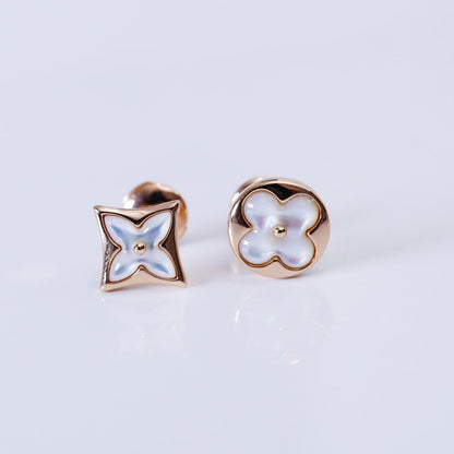[⭐⭐JeweliWhal]STAR AND SUN PINK GOLD MOP STUD EARRINGS