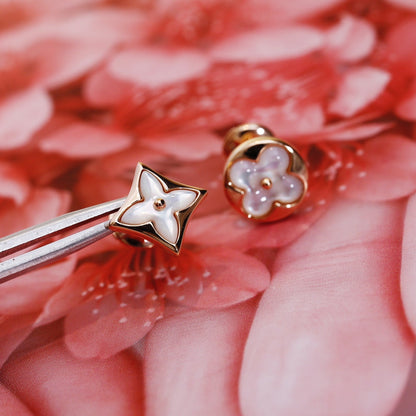 [⭐⭐JeweliWhal]STAR AND SUN PINK GOLD MOP STUD EARRINGS