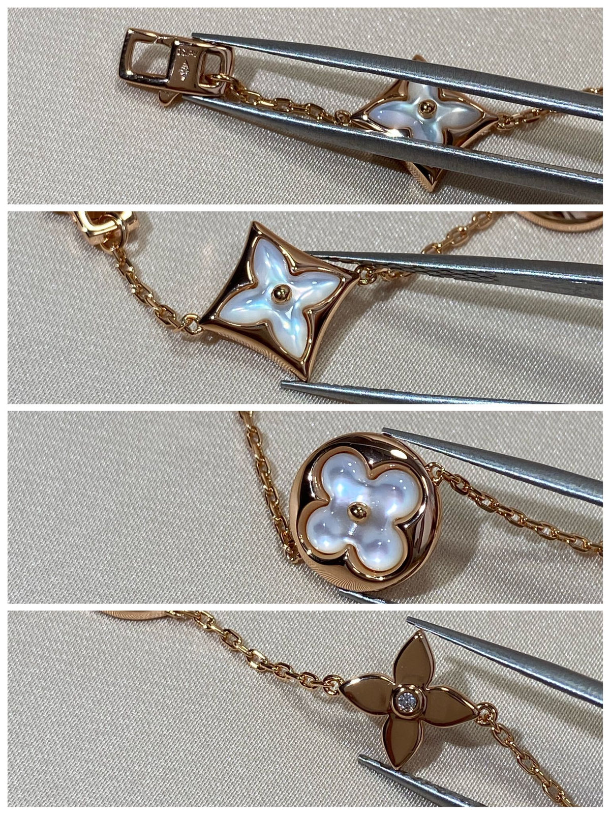 [⭐⭐JeweliWhal]STAR AND SUN 5 MOTIF MOP PINK GOLD BRACELET