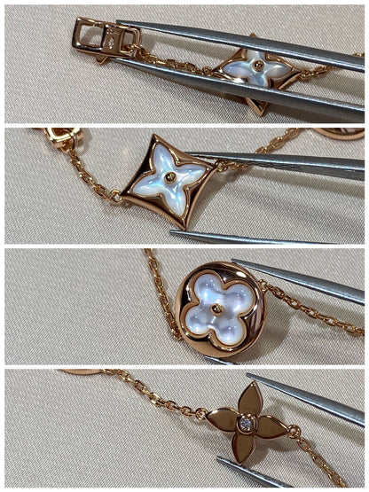 [⭐⭐JeweliWhal]STAR AND SUN 5 MOTIF MOP PINK GOLD BRACELET