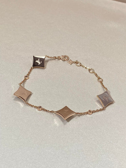 [⭐⭐JeweliWhal]STAR 4 MOTIV PERLMUTT DIAMANT ROSÉGOLD ARMBAND