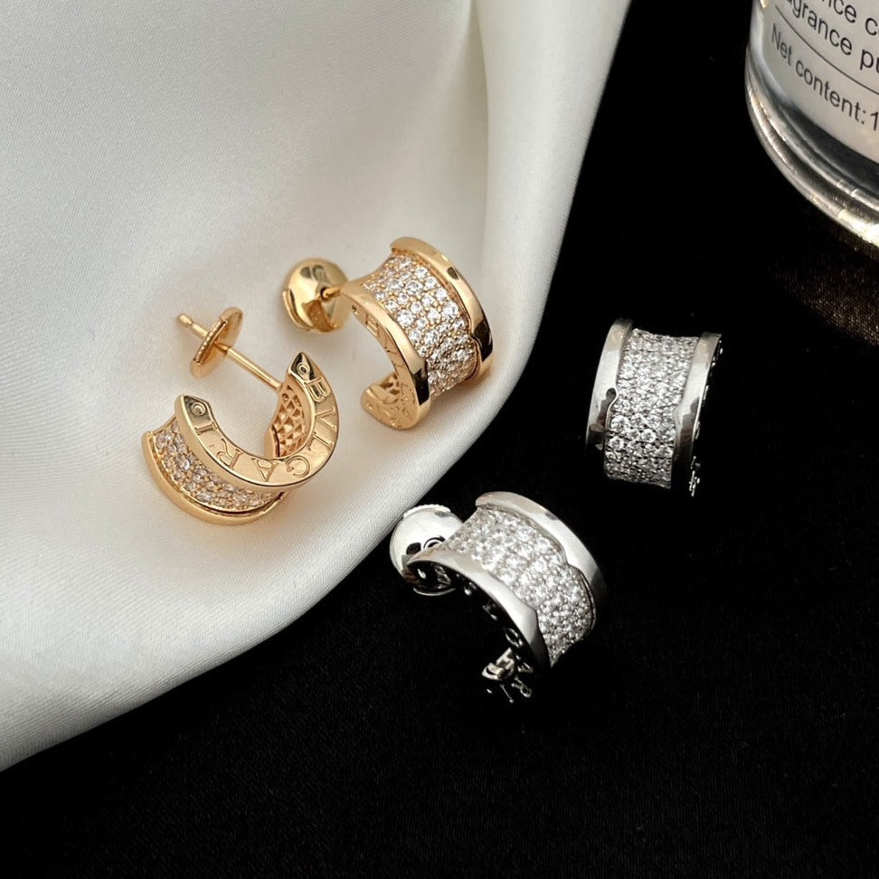 [⭐⭐JeweliWhal]ZERO 1 DIAMOND PAVED EARRINGS