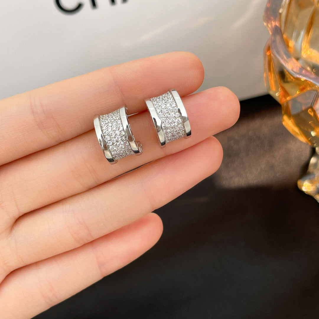 [⭐⭐JeweliWhal]ZERO 1 DIAMOND PAVED EARRINGS