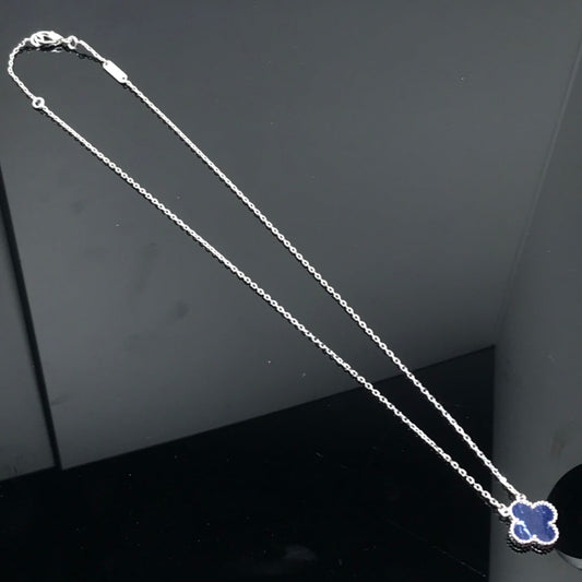 [⭐⭐JeweliWhal]CLOVER PIETERSITE SILVER LONG NECKLACE