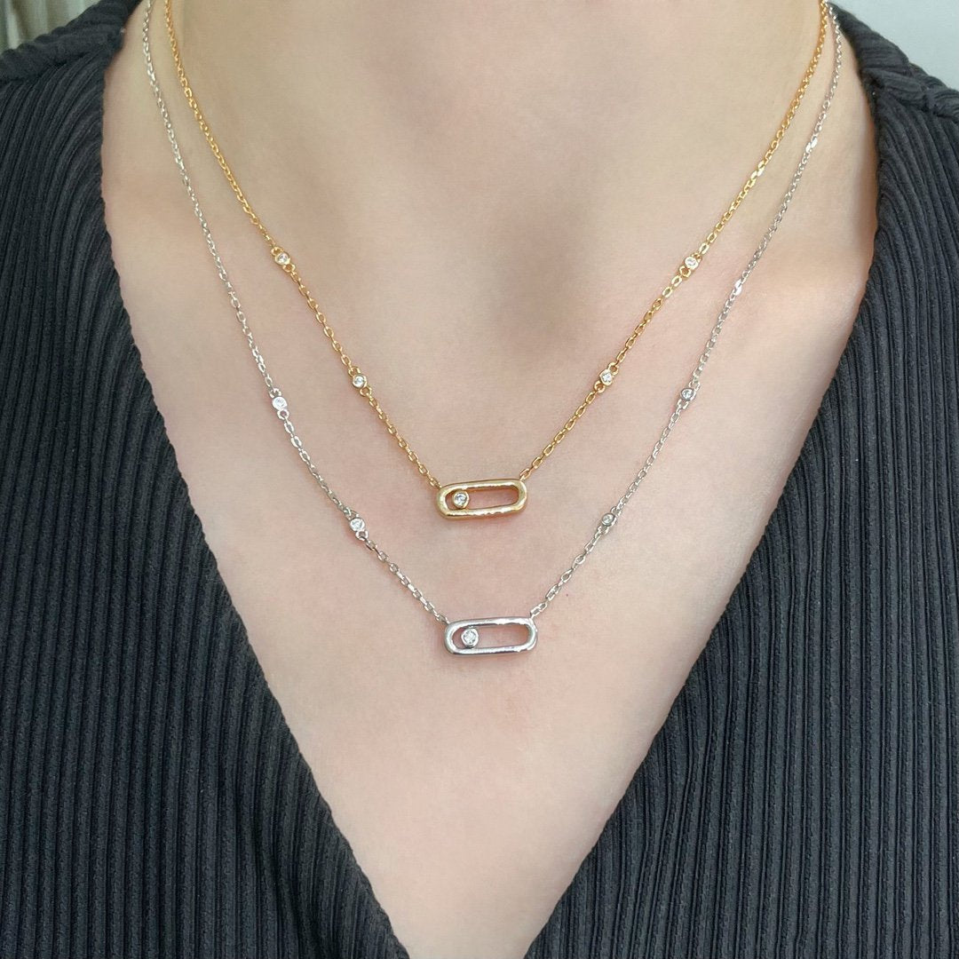 [⭐⭐JeweliWhal]MOVE UNO DIAMOND NECKLACE