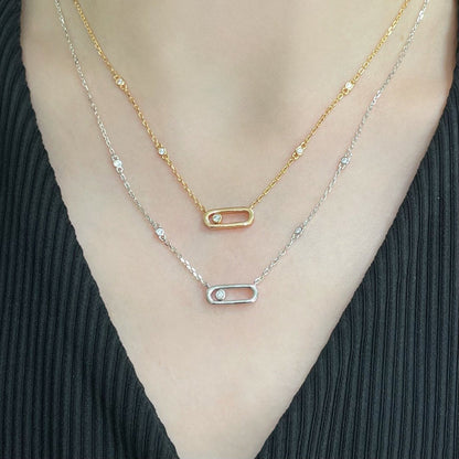 [⭐⭐JeweliWhal]MOVE UNO DIAMOND NECKLACE