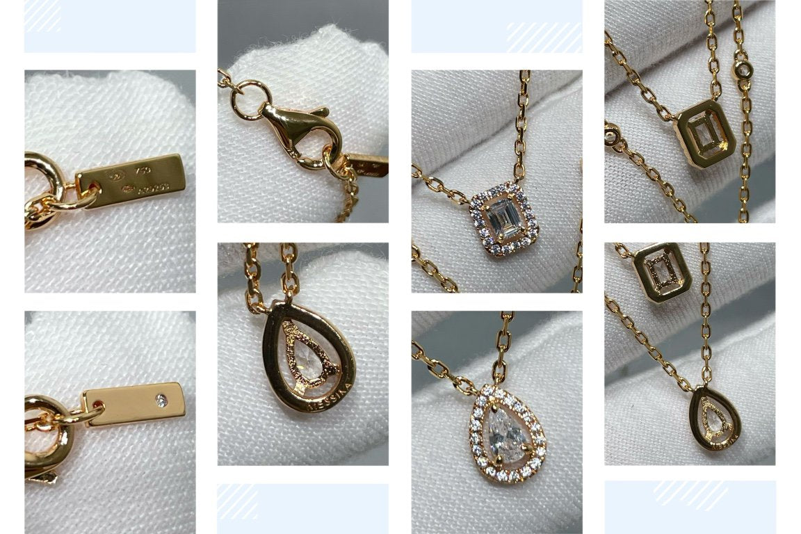 [⭐⭐JeweliWhal]MY TWIN 2 ROW DIAMOND NECKLACE