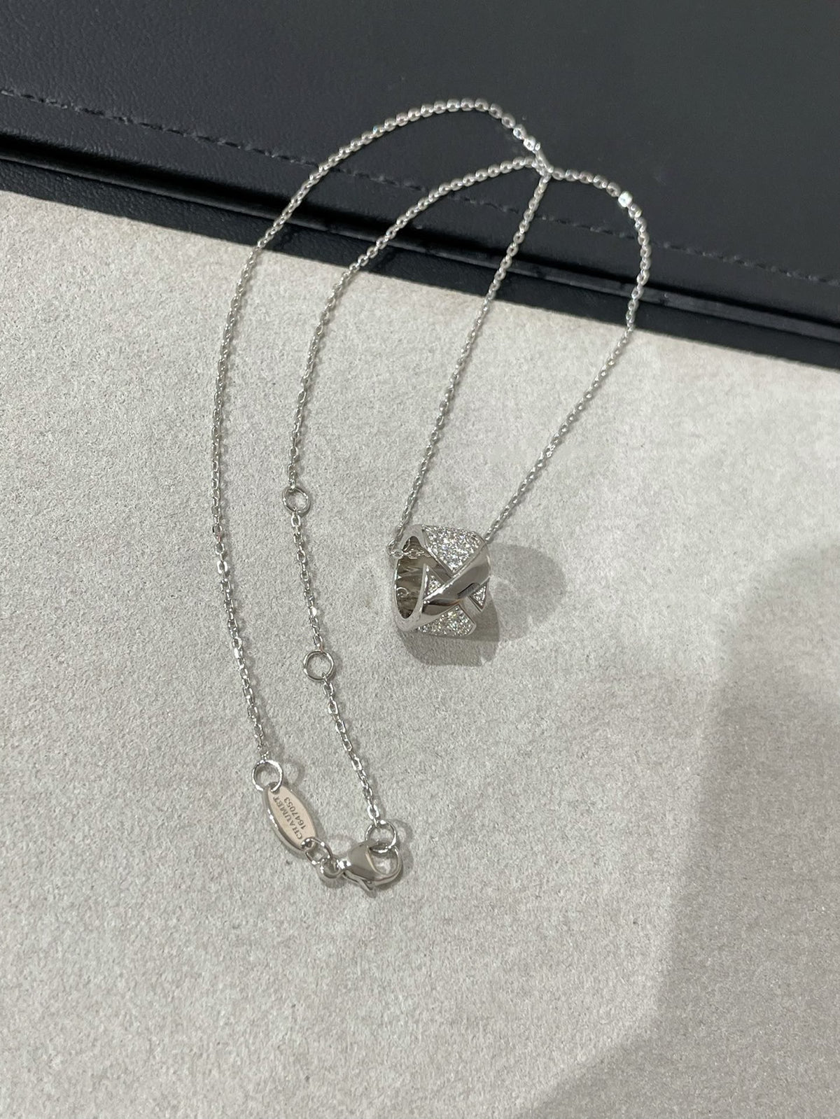 [⭐⭐JeweliWhal]LIENS EVIDENCE DIAMOND PAVED NECKLACE