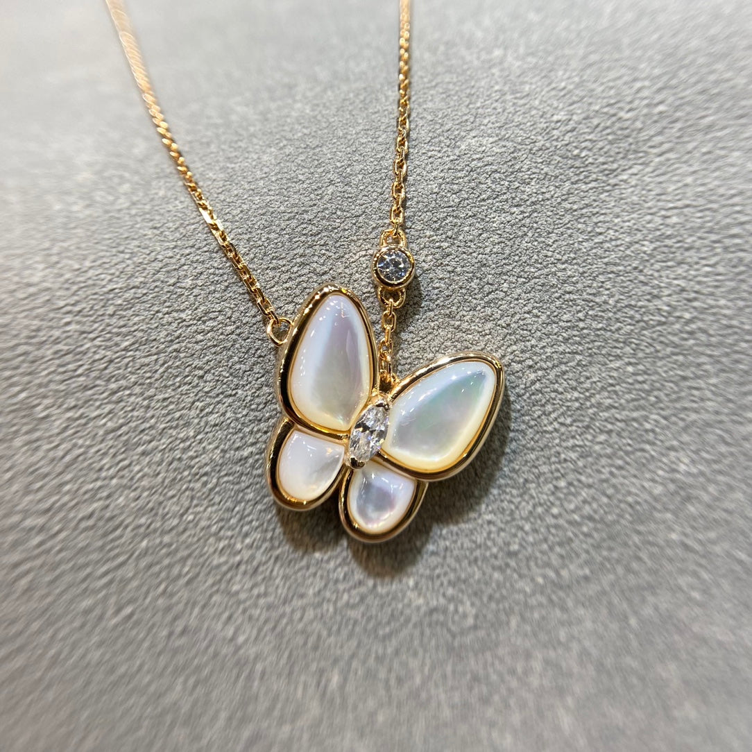 [⭐⭐JeweliWhal]BUTTERFLY MOP DIAMOND NECKLACE