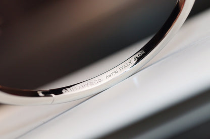 [JeweliWhal]NARROW T1 HINGED BANGLE DIAMOND SILVER