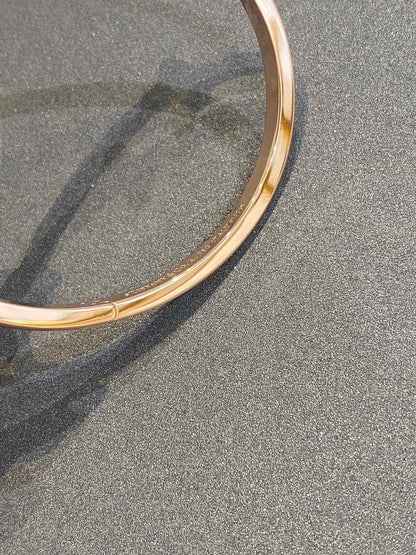 [JeweliWhal]NARROW T1 HINGED BANGLE DIAMOND PINK GOLD